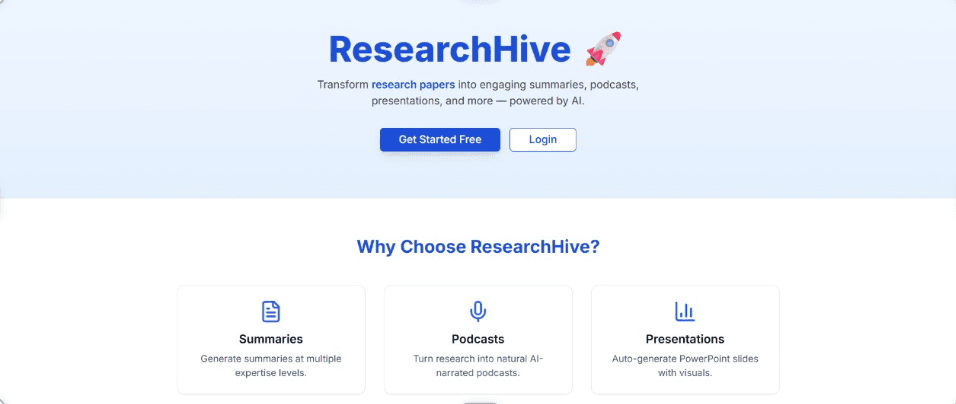 ResearchHive project preview