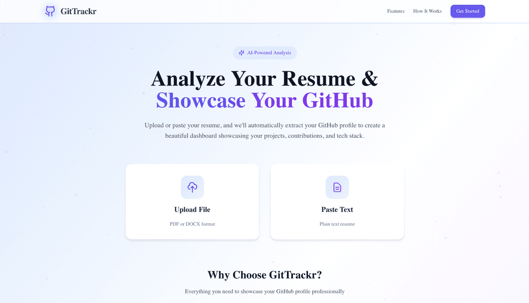 GitTrackr - GitHub Repository Analytics Dashboard