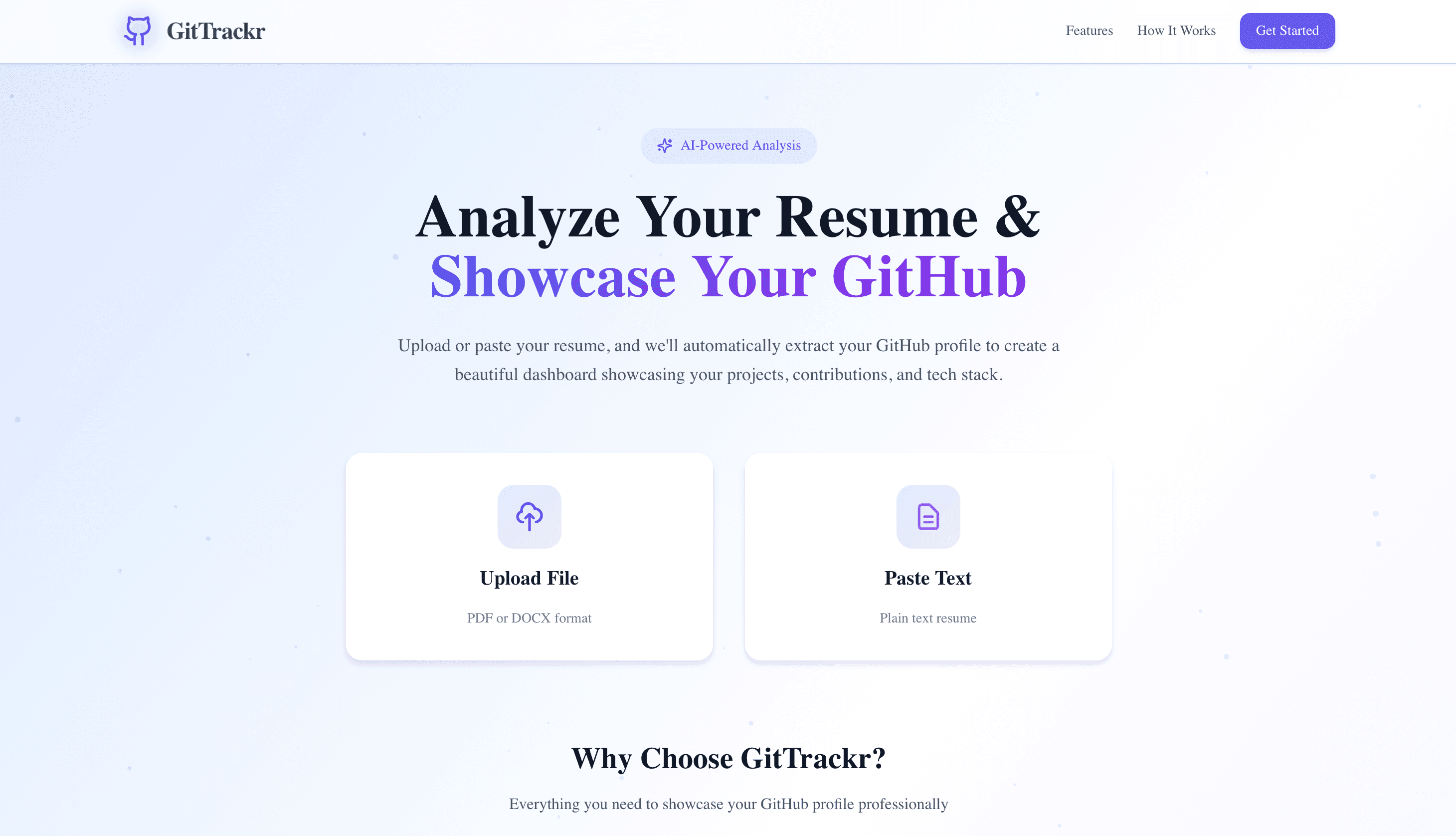 GitTrackr project preview